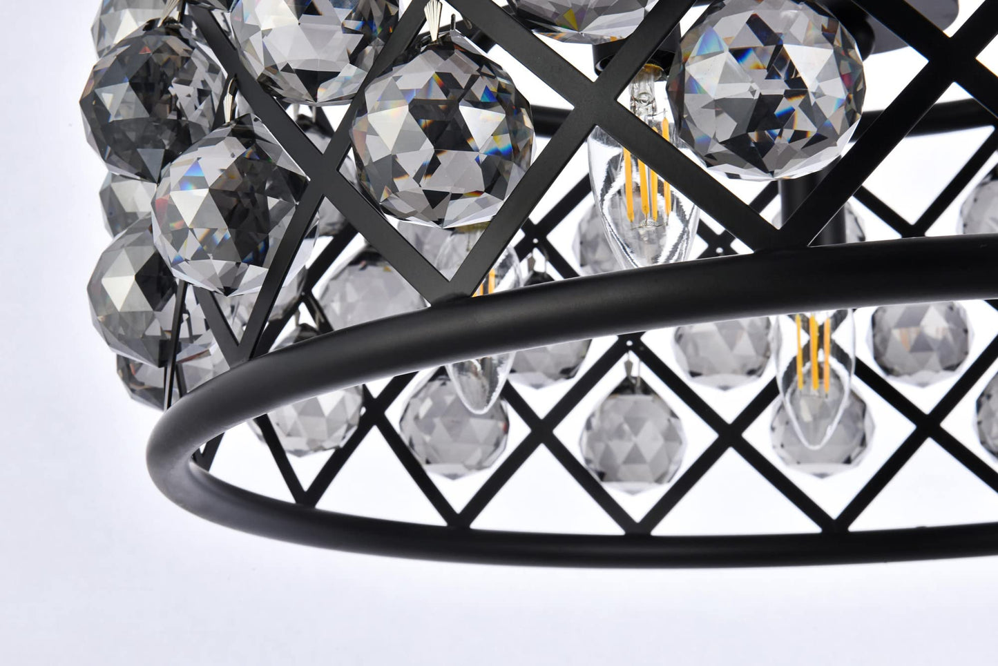 Elegant Lighting 5-Light Pendant Lamp, Mocha Brown Finish, Silver Shade, 20in Depth x 9in Height, Model 1214D20MB-SS/RC