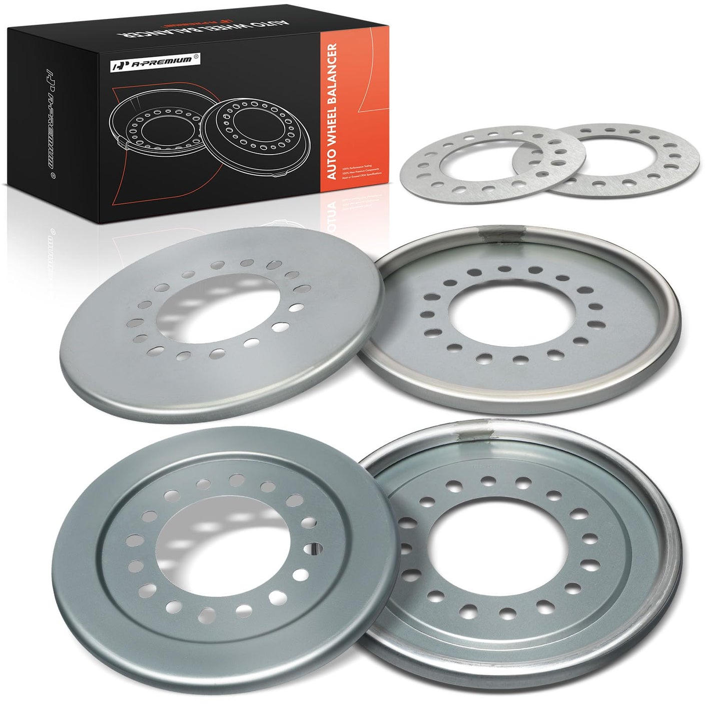 A-Premium 4Pcs Auto Wheel Balancer Compatible with Light Duty Trucks/Bus/Motorhome/Trailers/RVs Have 323 mm Wheel