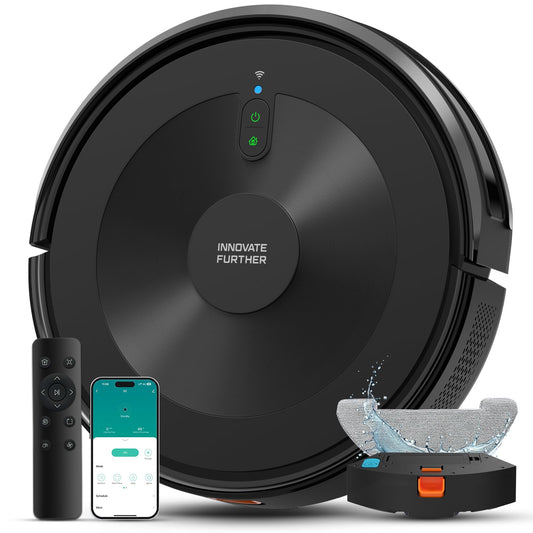 Robot Vacuum and Mop:5000Pa 3-in-1 Robotic Vacuum with Intelligent Navigation, Alexa & APP Control, Schedule Cleaning, Robotic Vacuum Cleaner Ideal for Pet Hair, Hard Floor, Carpet, Slim and Quiet