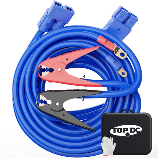 TOPDC 4 Gauge 20 Feet Jumper Cables for Car, SUV and Trucks Battery, Heavy Duty Automotive Booster Cables for Jump Starting Dead or Weak Batteries with Carry Bag, (TD-P0420)