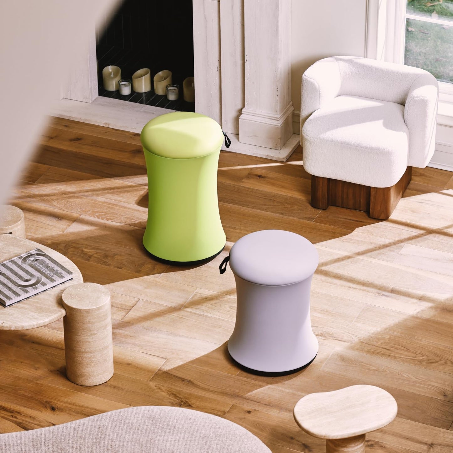 TopJob Boba Chair Stylish Active Wobble Stool, ADHD Chair, Improves Posture and Focus, Ergonomic with Height Adjustable Stool for Adults Children for Home Office, Study Room (Midnight Black)