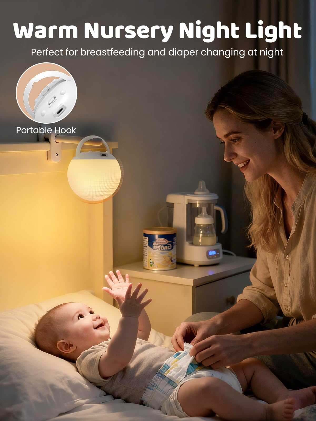 Umixgene Egg Light For Nursery Rechargeable Night Light With 16 Rgb Colors 3000K Warm Light Stepless Dimming  2600Mah Battery  Timer&Safe Silicone Design-Ideal For Bedroom Ambiance  Travel&Gifts
