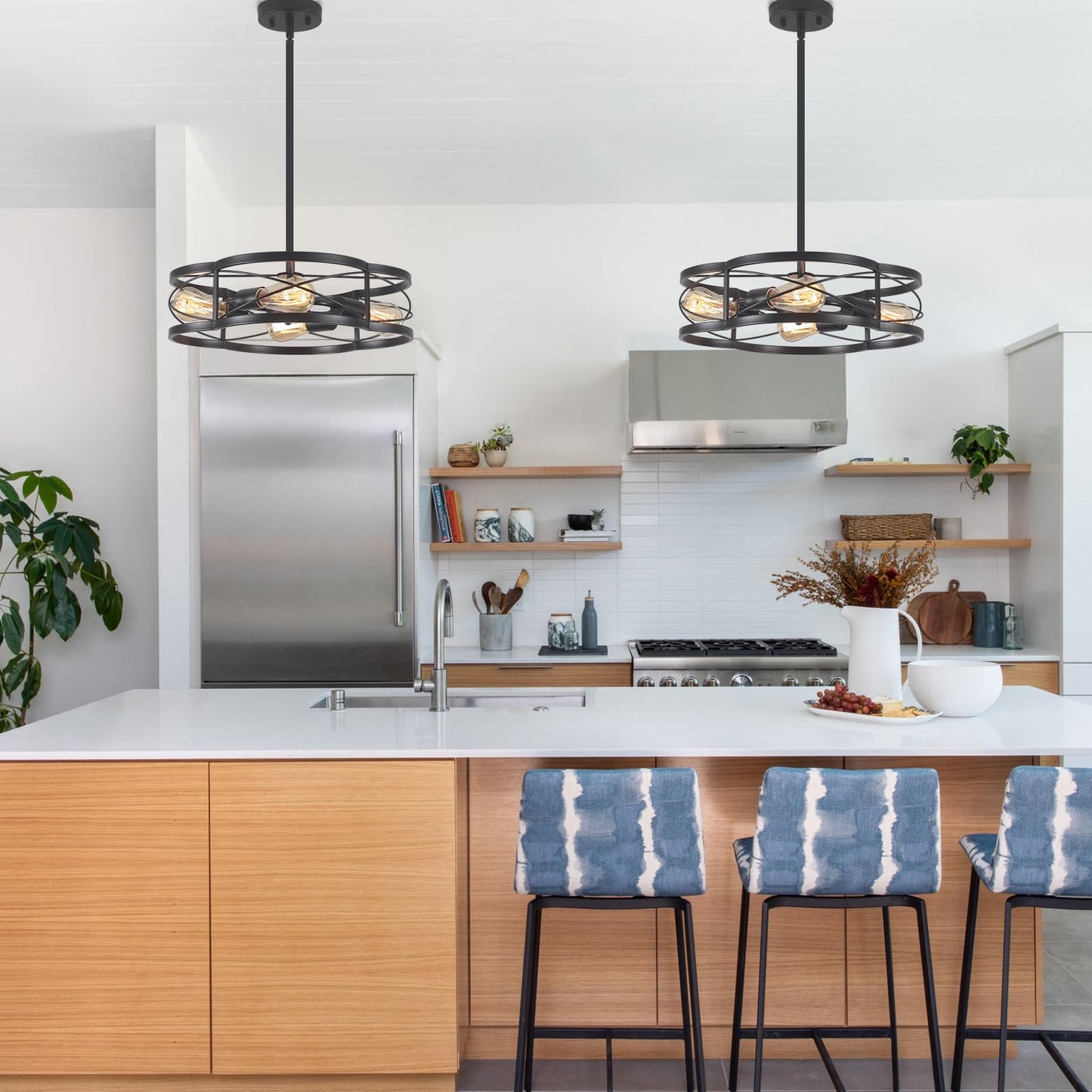 Black Semi Flush Mount Ceiling Lights  Sloped Dining Room Light Fixture Farmhouse Chandelier  Kitchen Island Pendant Lighting Adjustable Height For Entryway Hallway Foyer