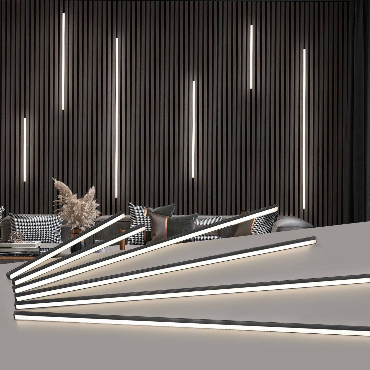 Art3D Led Recessed Lighting Kit - 6Pcs Self-Adhesive White Led Light With Smart Switch  3000K Touching Switch Light For Wood Slat Wall Panels  Headboards  Stairs  Under Cabinet  Home Decor
