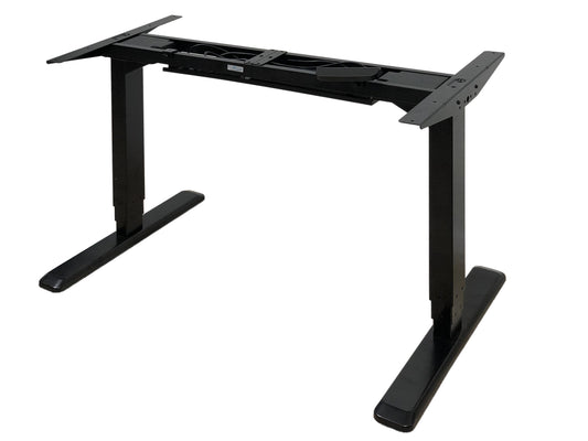 ErgoMax Dual Motor Electric Standing Desk Frame, Height Adjustable Sit Stand Desk Base 24.5”–50”, 3 Memory Controller, Heavy Duty Steel Frame 225 lbs, Black (Tabletop Not Included)