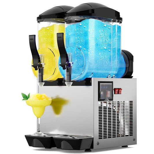 30L 8 Gal Commercial Margarita & Slushy Machine,1100W 110V Frozen Drink Maker Smoothie Machine for Bar,Electric Large Slushie Machine with Self-cleaning Mode,For Alcohol Beverage Cocktail Juice