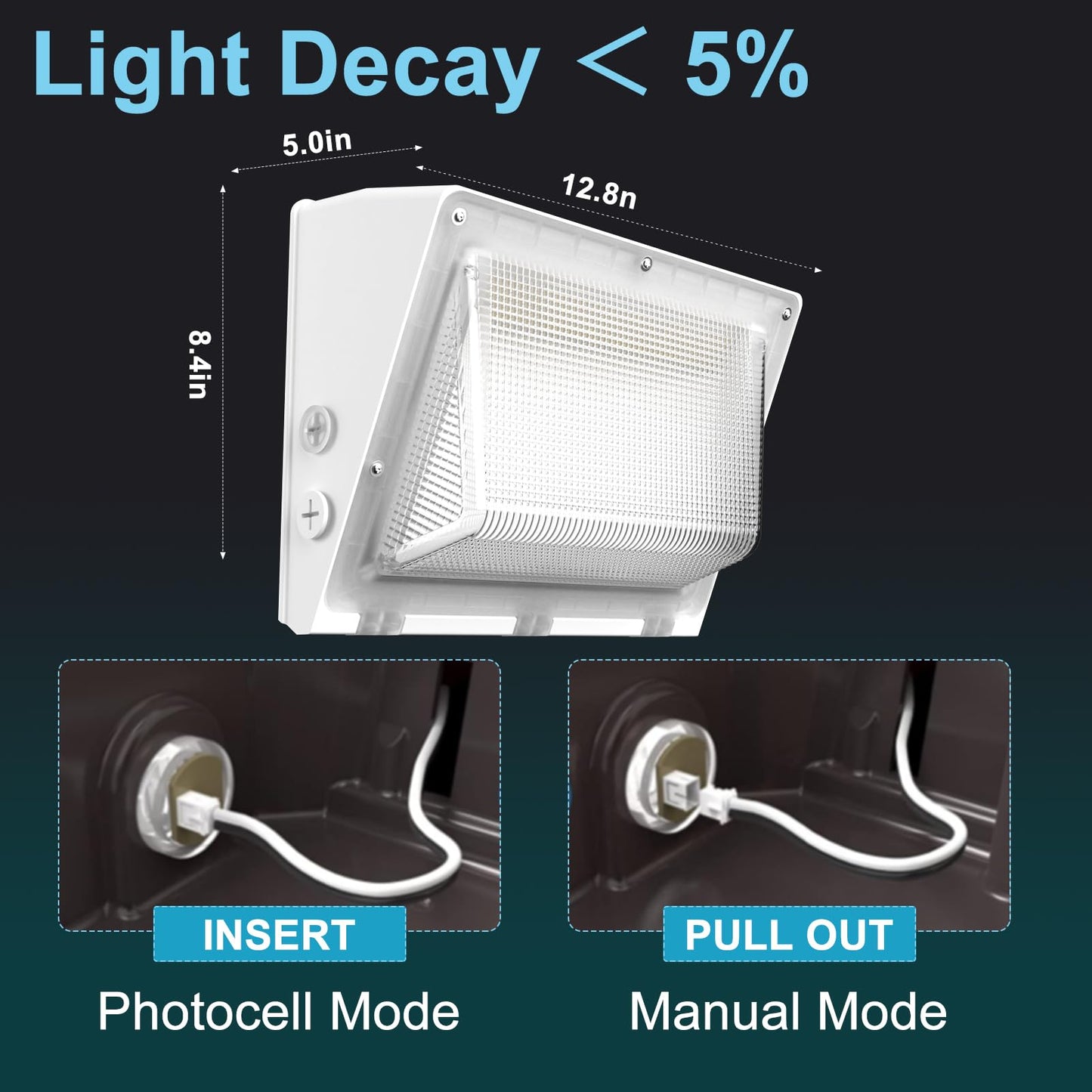 Lightdot 6Pack 250W Led Wall Pack Lights  100-277V Dusk To Dawn With Photocell | 37500Lm(150Lm/W) 5000K Ip65 Outdoor Exterior Lighting Fixture  Energy Saving|5-Yrs Warranty  Etl White(Height:20-40Ft)