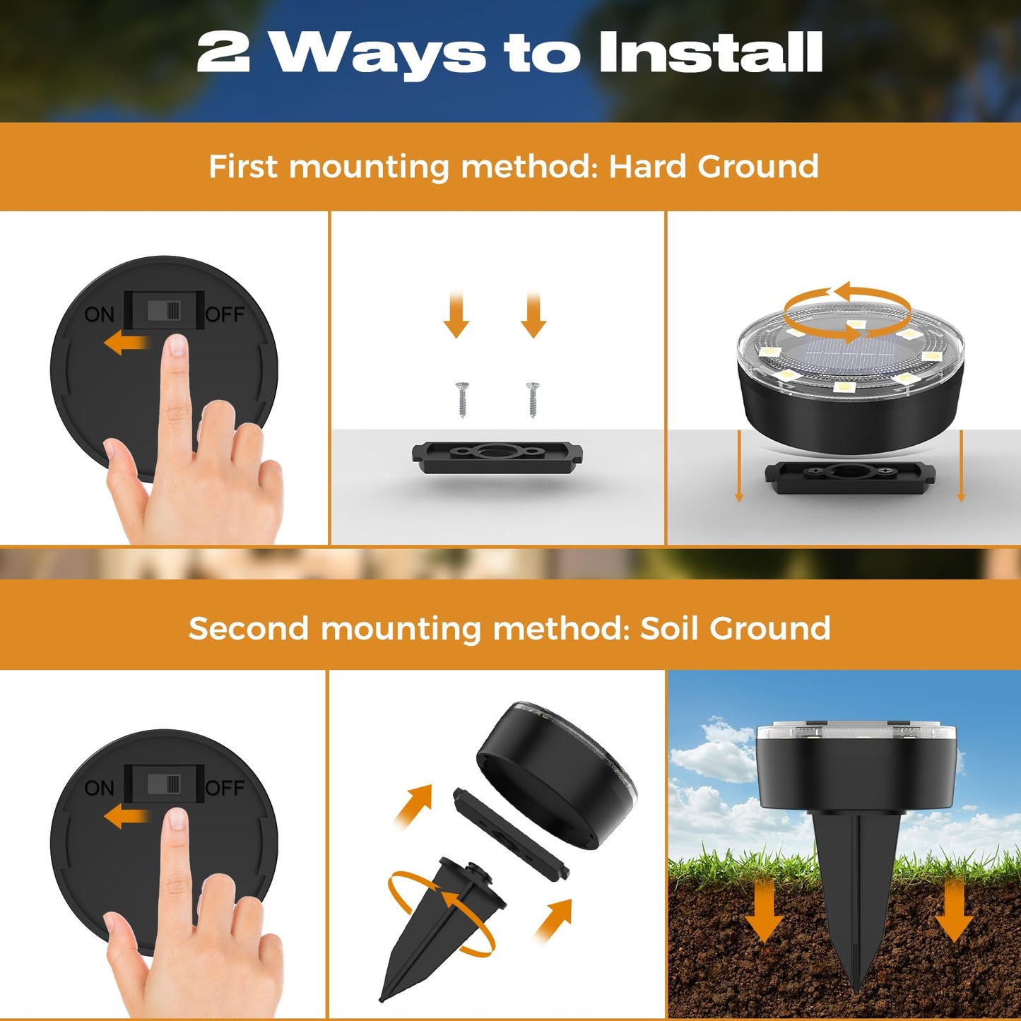Vighep Mini Solar Ground Lights  24 Pack Solar Lights Outdoor Waterproof  Upgraded Led Flat Landscape Lighting For Outside Pathway Garden Patio Yard Driveway Warm White