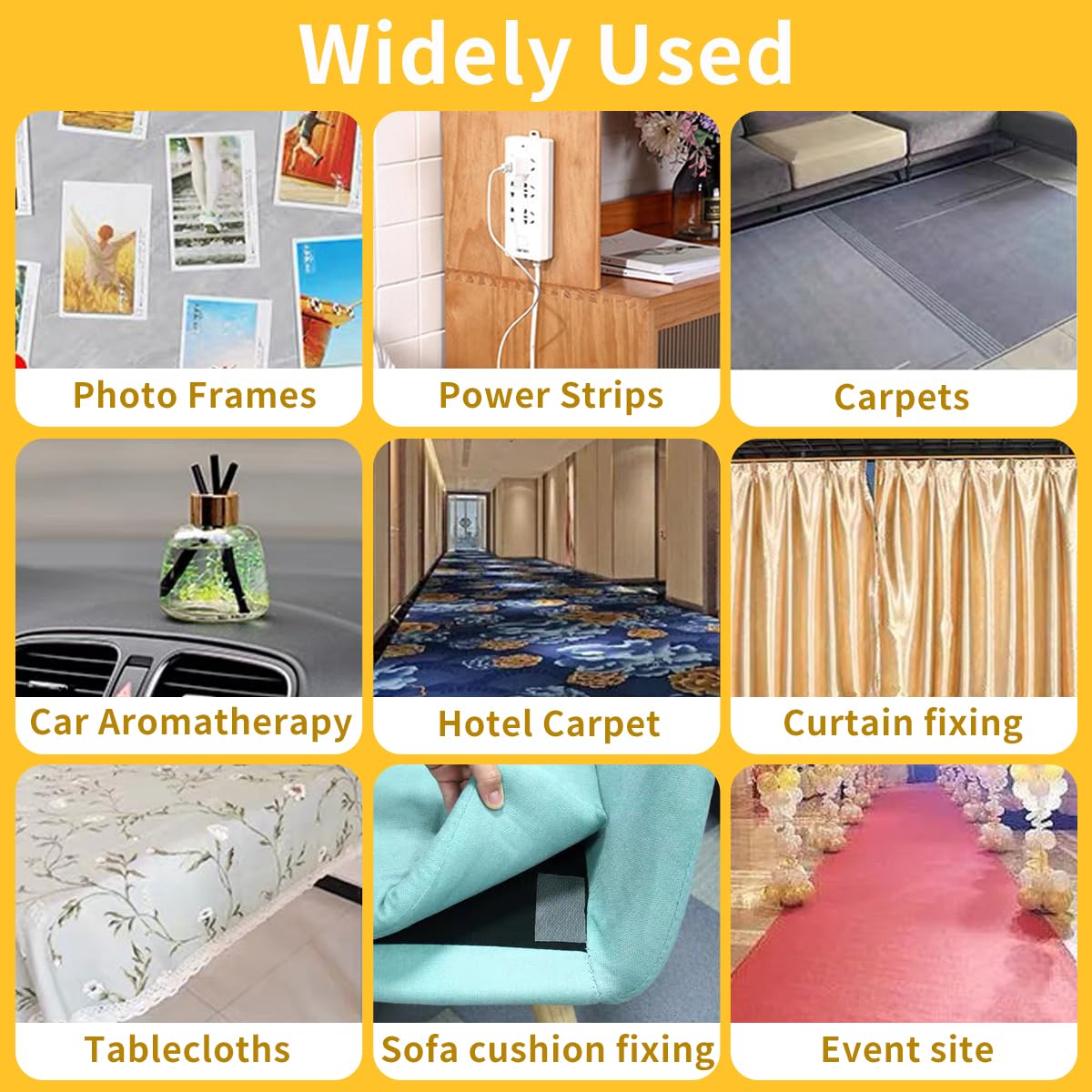 0.39in x 66FT,Double Sided Tape Heavy Duty,High Stickness Clear Tape for Making DIY Crafts, Paste Photo, Rug Fixed, Floor,Wall Decor,Office Decor,No Glue Residue
