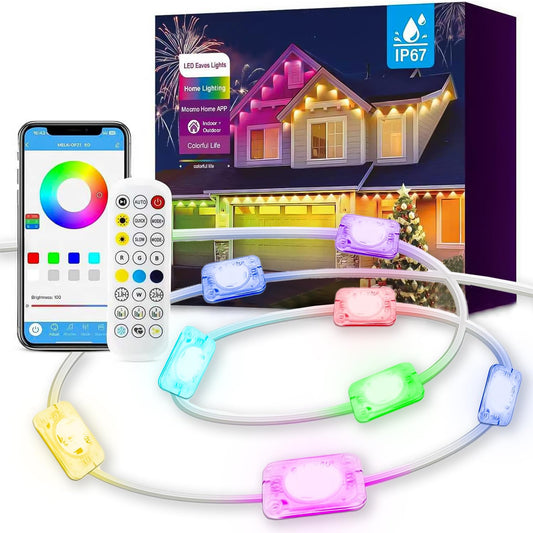 Yffshlcs Permanent Outdoor Lights  200Ft Outdoor String Light Smart Rgb With 72 Scene Modes  Ip67 Waterproof Holiday Lights For Outside  App And Remote Control Party Holidays
