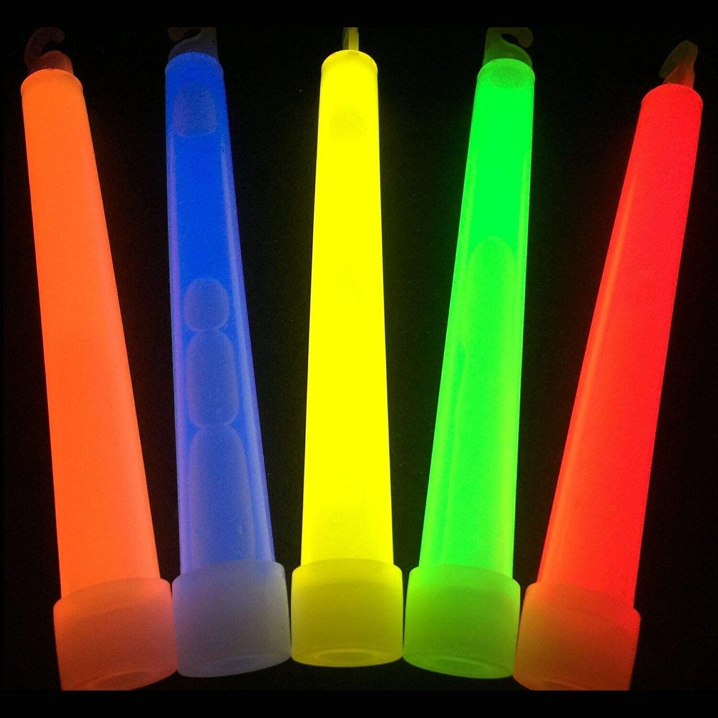 Glow With Us Glow Sticks Bulk, 600 Pack, Assorted Colors, 6” Industrial Grade, 12-14 Hours Glow Time, 3-Year Shelf Life