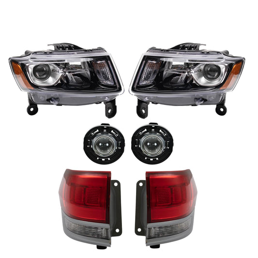 Trq Lighting Kit Ch2502308 Ch2503308 Ch2594105 Ch2804111 Ch2805111 Compatible With 2014-2016 Jeep Grand Cherokee