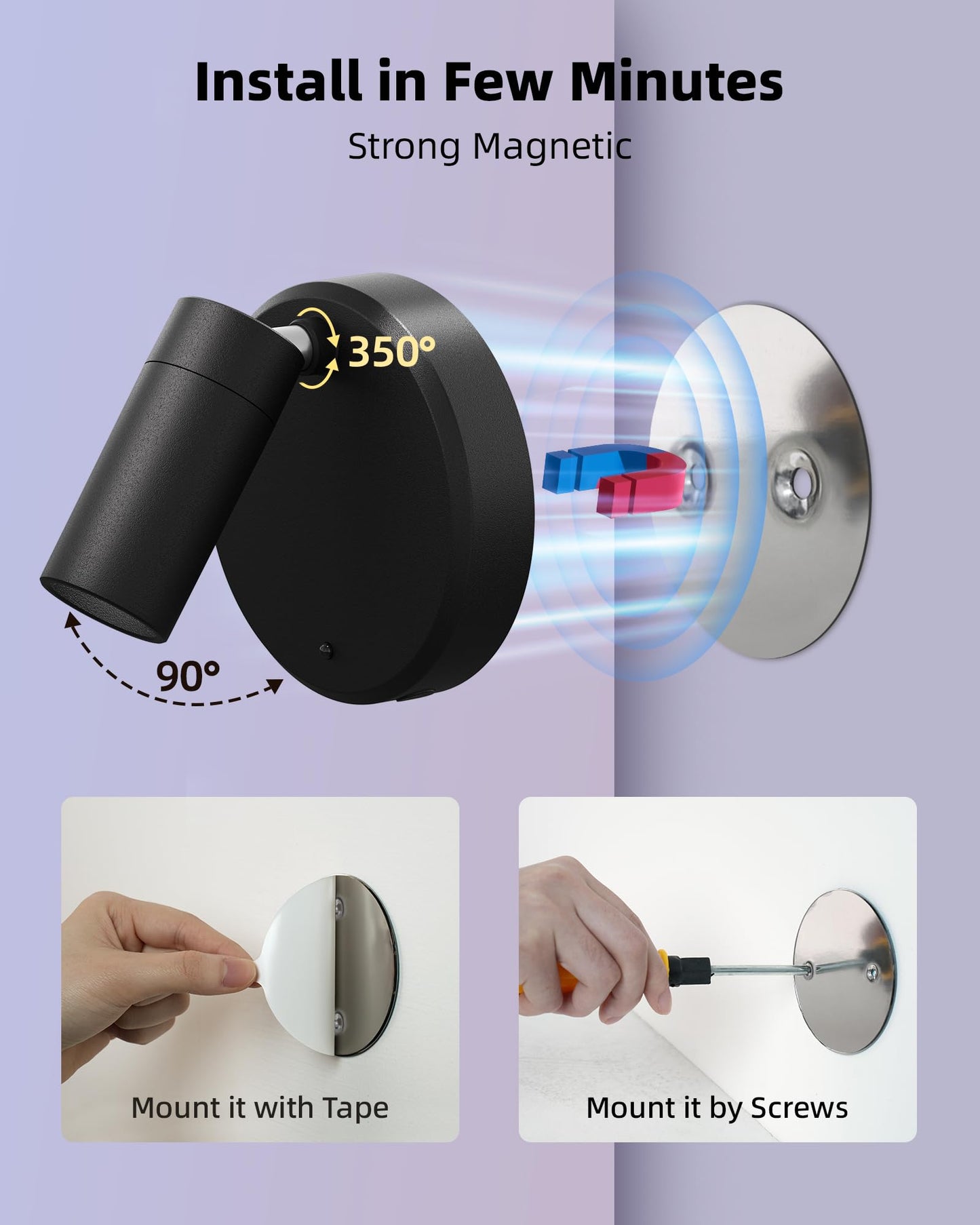 Ezvalo Rgb Spotlights Indoor With Remote  5500Mah Rechargeable Picture Lights  Diy Mode & 83 Color Changing Uplighting  Wireless Mini Accent Lighting For Christmas (2Pack-Black)