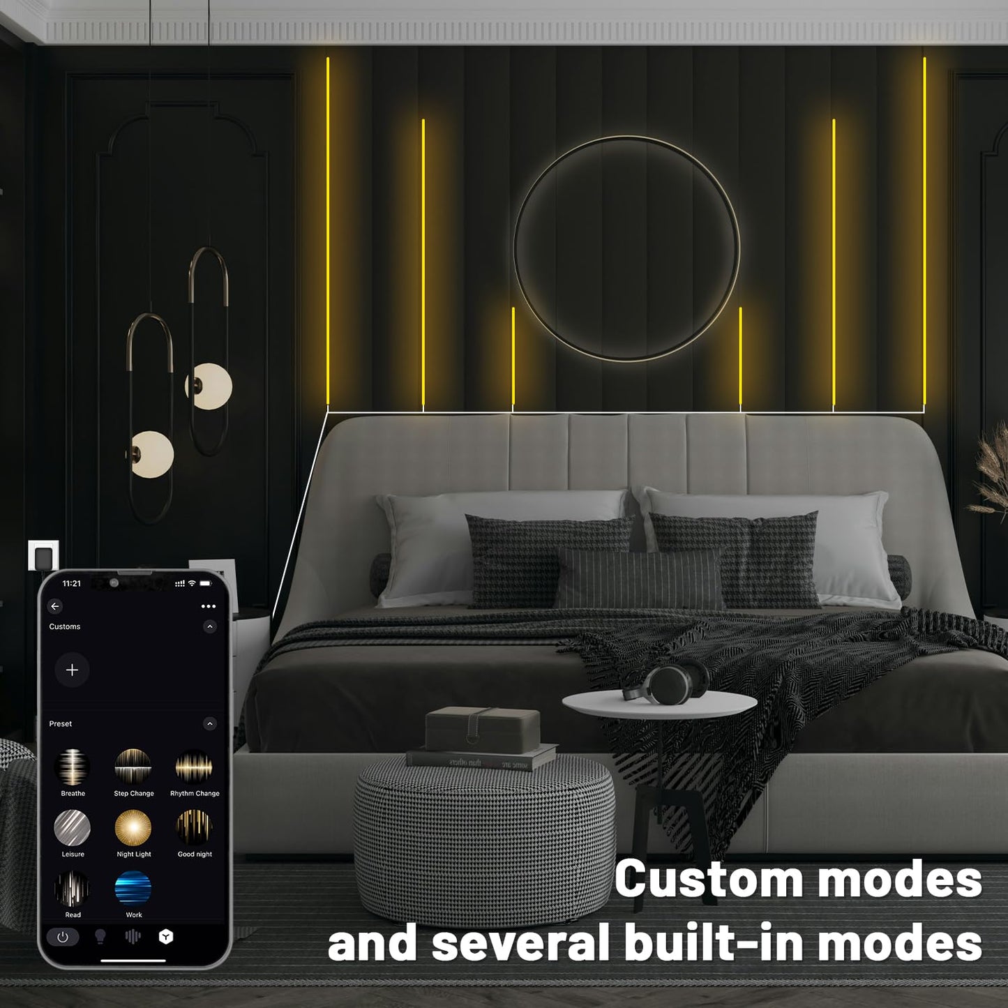 Lichaser 6 Rolls 6.56Ft Wifi Flexible Cob Led Lights For Wood Slat Wall Panels In Parallel  Acoustic Panel Led Strip Compatible With Alexa  3000K Dimmable Strip For Acoustic Panels  Shelves Lighting