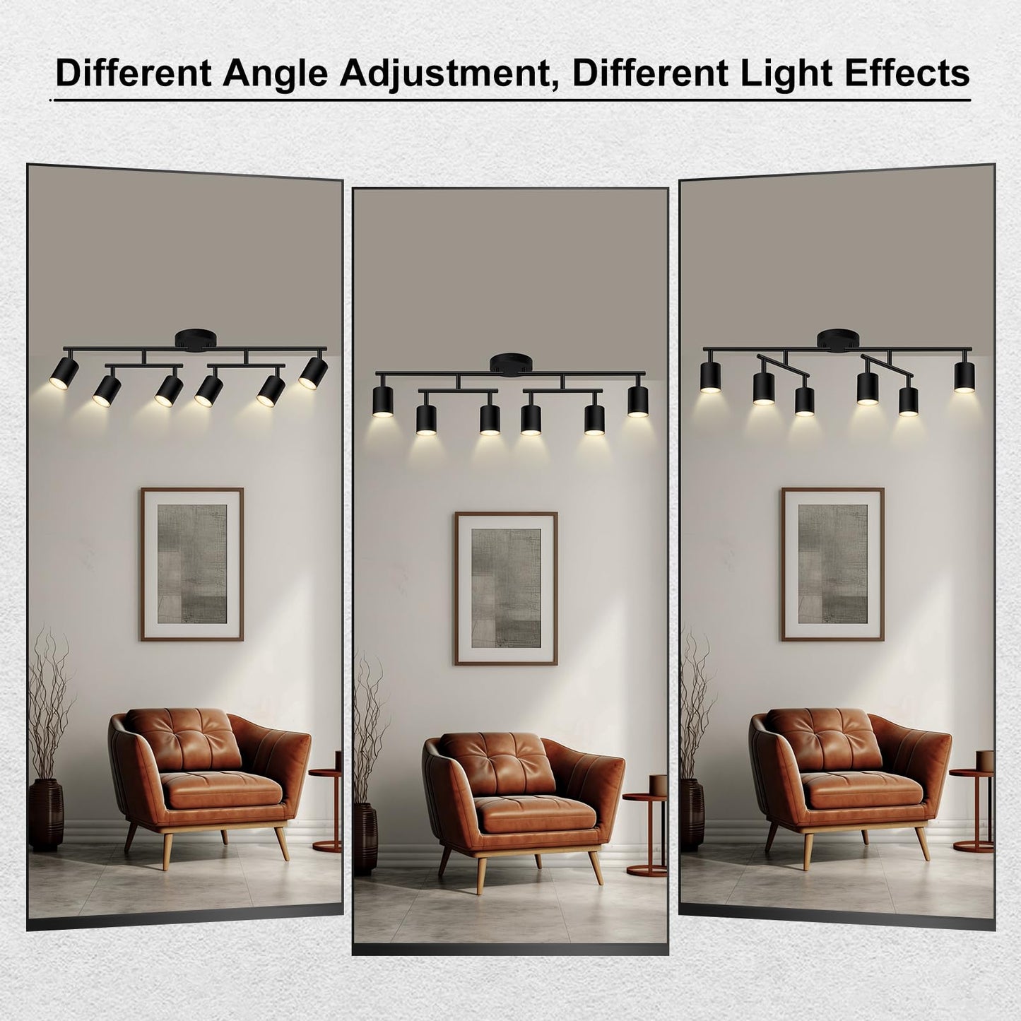 Auquee 6 Light Track Lighting Fixtures Ceiling  Matte Black Kichen Track Lighting Fixtures With Rotatable Light Heads  Upgrade Light Poles  Modern Led Sopt Lights For Kitchen/Hallway  No Gu10 Bulb