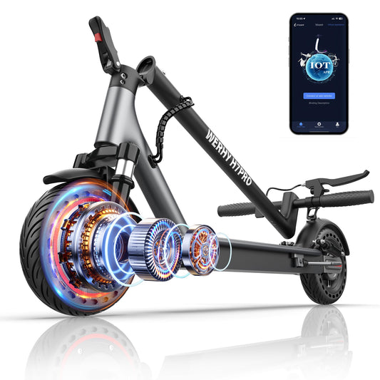Electric Scooter, Powerful 500/350W Motor, 10"/8.5" Tire, Top Speed 19 MPH, 23/20/16 Miles Max Range, Folding Escooter for Adults & Teens with Smart APP, Digital Display, Cruise Control, Suspension
