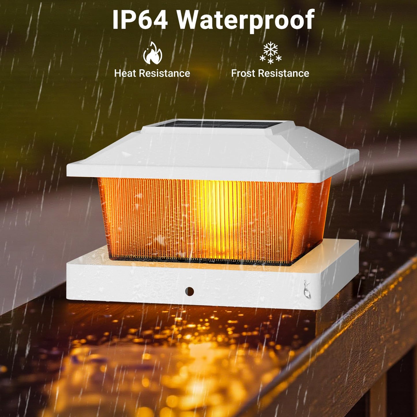 Btfarm 4X4 Solar Flame Post Cap Lights Outdoor  18 Pack Flickering Flame Deck Fence Post Lights  Waterproof Solar Powered Lighting Outside Fit 4X4 3.5X3.5 Wooden/Vinyl For Porch Patio Garden