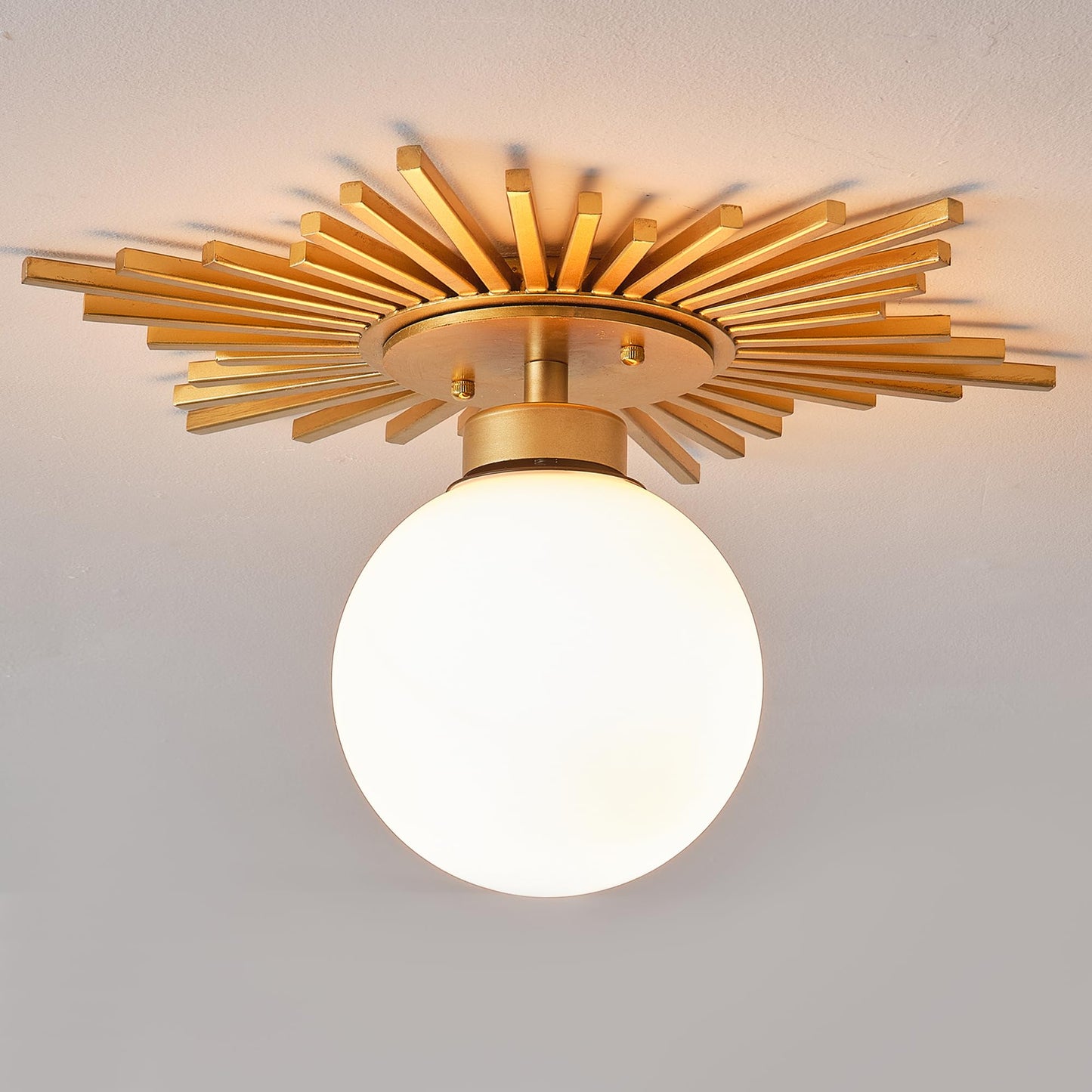 Gold Chandeliers For Dining Room Semi Flush Mount Ceiling Lights Over Table Pendant Lamp For Kitchen Bedroom Entryway Hallway Living Room  E26 Base  Bulb Not Included  18 Inch