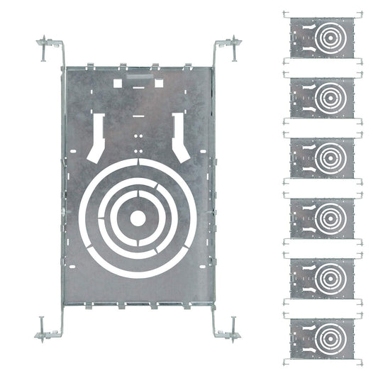 ASD New Construction Mounting Plate with Round Holes - 3/4/6 Inch Adjustable LED Recessed Lighting Housing with Extendable Hange