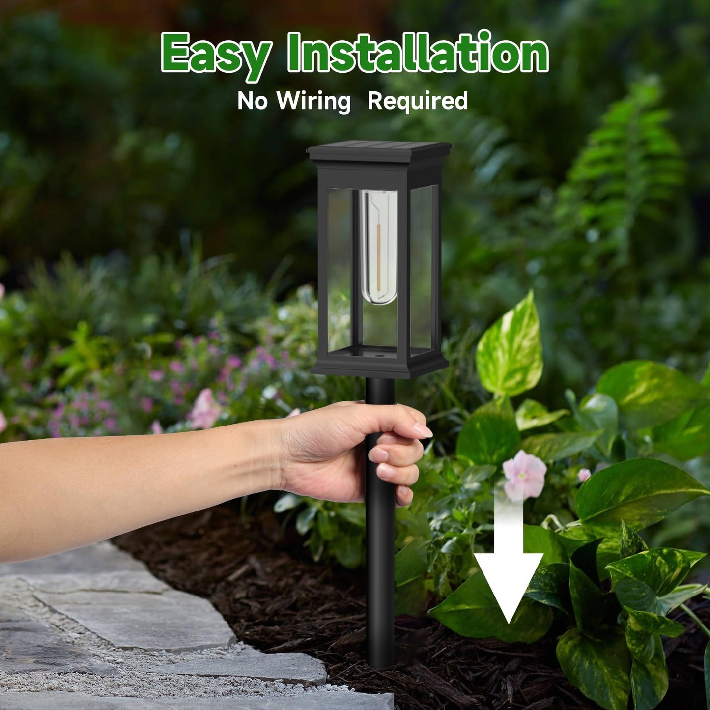 Niows Solar Pathway Lights Outdoor Waterproof - 10 Pack Bright Solar Powered Garden Lights With Auto On/Off  Ip65 Led Landscape Lighting For Walkway Patio Lawn Yard Decor