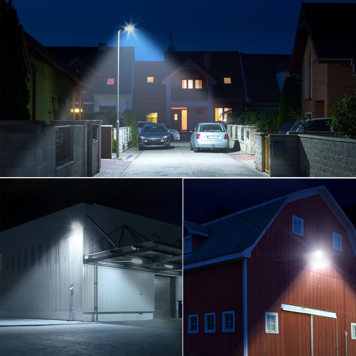 Olafus 170W Led Barn Light 2 Pack  Dusk To Dawn Outdoor Lighting With Photocell  22000Lm Brightness Area Street Outdoor Lights Fixture  Ip65 Waterproof 6500K Daylight Exterior Security Flood Lights