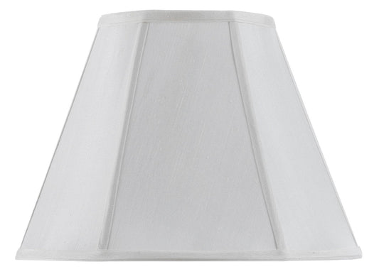 Cal Lighting Vertical Piped Basic Empire Shade, 16-Inch, Metal, White, Model CALSH-8106/16-WH