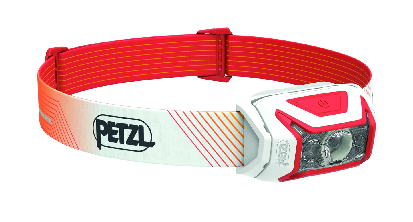 PETZL ACTIK CORE Headlamp - 600 Lumen Rechargeable Light with Red Lighting - One Size - Red - Model E065AA03