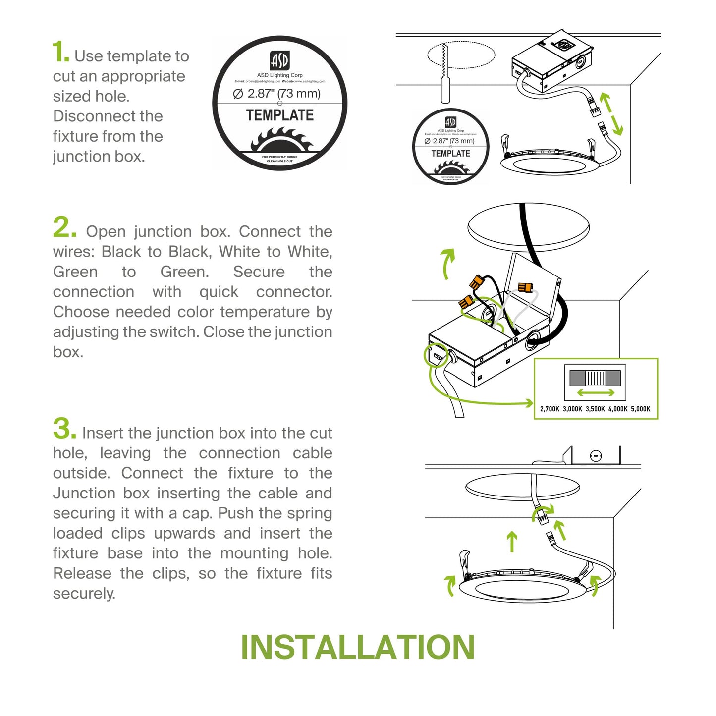 Asd 24 Pack 3 Inch Led Recessed Light 6W  5 Cct 2700K-5000K Cri90+  Ic Rated Ultra Thin Dimmable Ceiling Lights With J Box  Canless Wafer Downlight  Round Slim Panel Lighting  Ul Energy Star  White