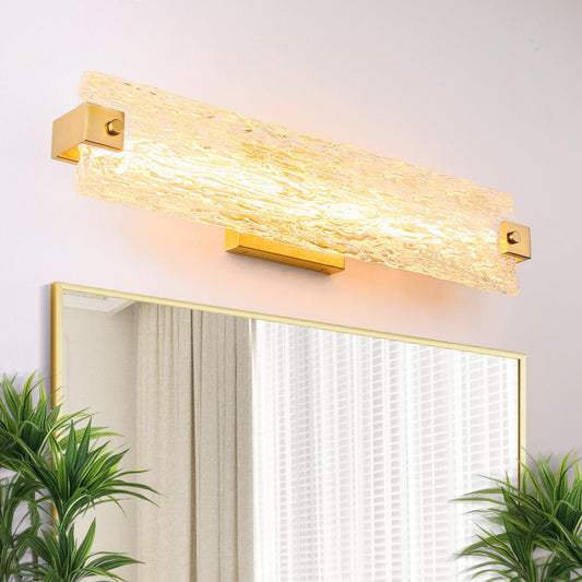 Osimir Brushed Gold Led Bathroom Vanity Light  24.4 Inch 15W Modern Dimmable Bathroom Light Fixture Over Mirror  Crystal Bar Wall Sconce Lighting For Bath  3Cct  Os-Mm5001-3Bg
