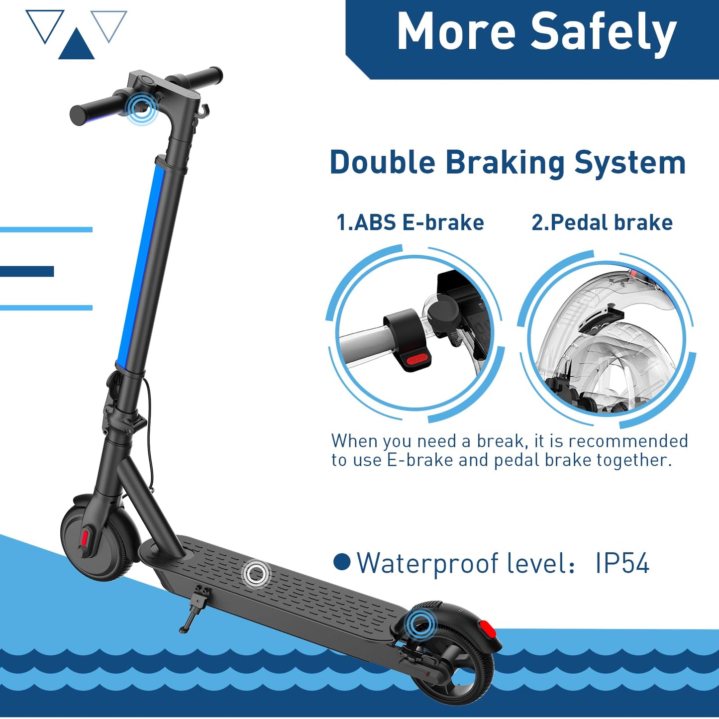 Hiboy S2 Lite Electric Scooter - 6.5" Solid Tires - Up to 10.6 Miles Long-Range & 13 MPH Portable Folding Commuting Scooter for Teens/Adults (Black)