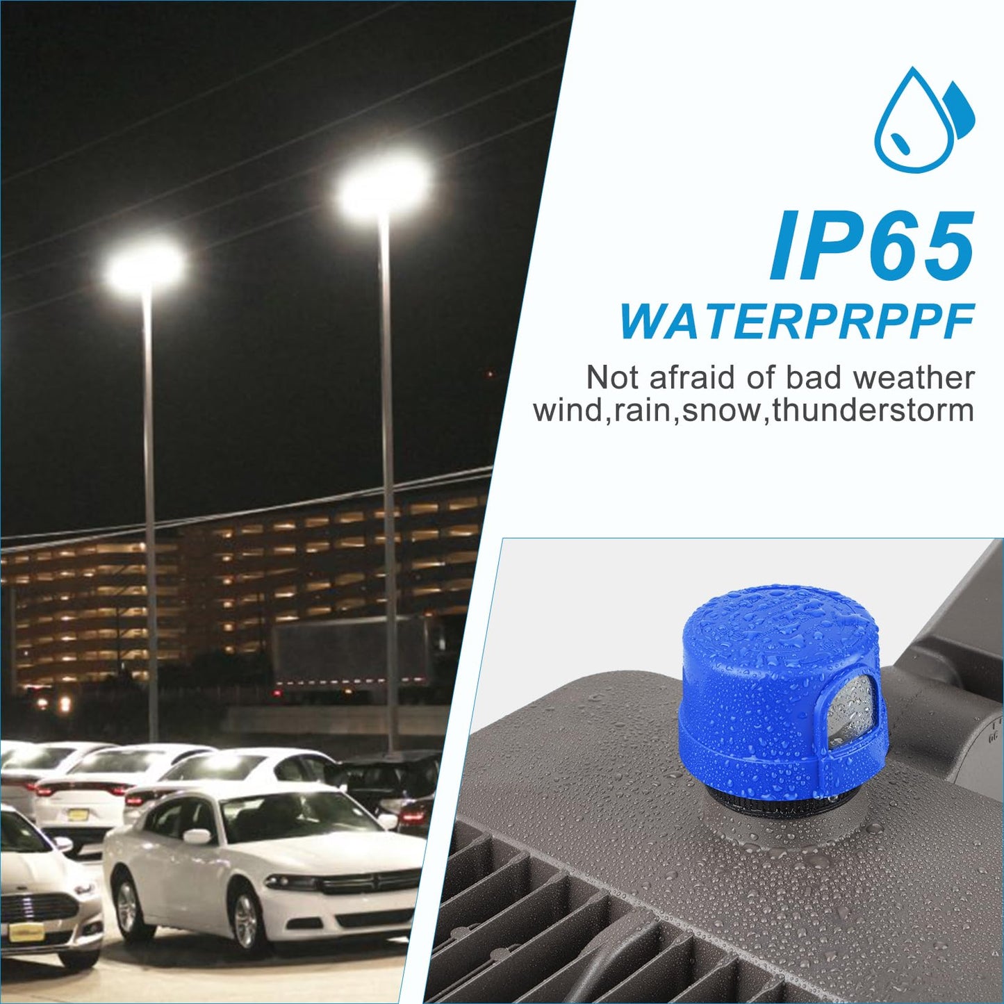 Lightdot 2Pack 600W Parking Lot Lighting 90000Lm(150Lm/W) 5000K Led Pole Lights Outdoor With Dusk To Dawn Etl Ip65 Led Parking Lot Lights Outdoor Pole Mount- 7Yrs Warranty
