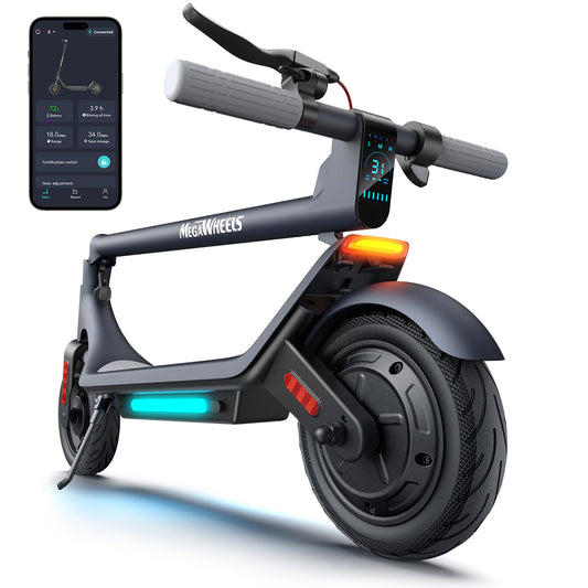 Electric Scooter, Electric Scooter Adults 500W,31 Miles Long Range,10in Tubeless Tires, 15.5mph E Scooter with Smart APP Control for Commuting, Outdoor, Short Travel Gift