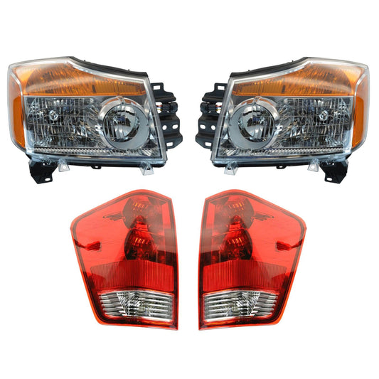 Trq Lighting Kit Ni2502168 Ni2503168 Ni2800161 Ni2800166 Ni2801161 Compatible With 2008-2015 Nissan Titan