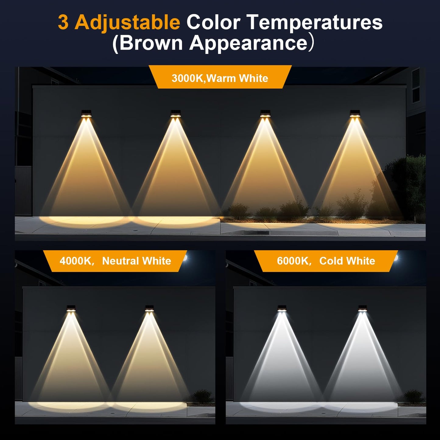 Super Long Lasting Solar Fence Lights Outdoor Deck Lights Waterproof Perfect For Winter And Rainy Days Dusk To Dawn High Brightness Solar Lighting For Wall Stair Yard Patio Backyard(18 Pack Brown)