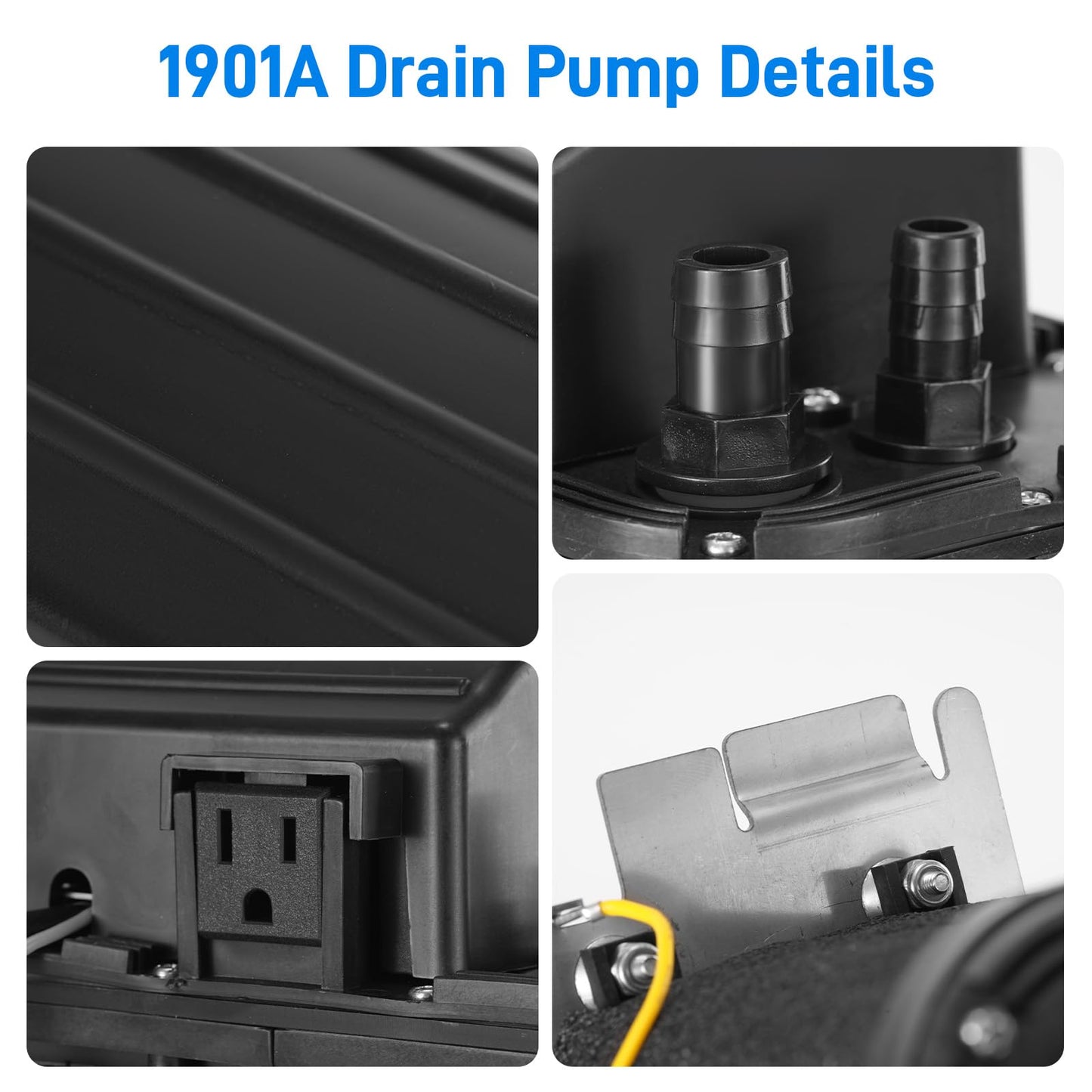 1901A Drain Pump Compatible with Whirlpool, Ice Machine Drain Pump Replaces 1901, 2185528, 2208534, 2310253, AH3650734, EA3650734, PS3650734 Compatible with Whirlpool 1901A Genuine OEM Drain Pump Kit