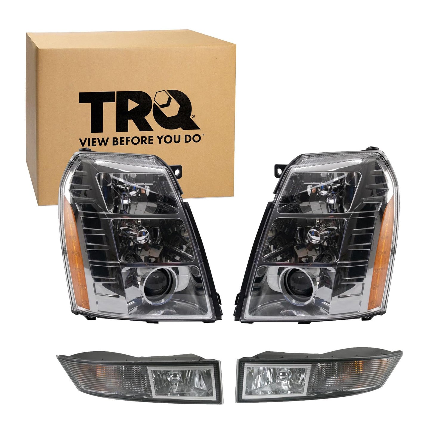 Trq Lighting Kit Gm2502291 Gm2503291 Gm2592163 Gm2593163 Compatible With 2007-2014 Cadillac Escalade Escalade Esv 2009-2013 Escalade Ext