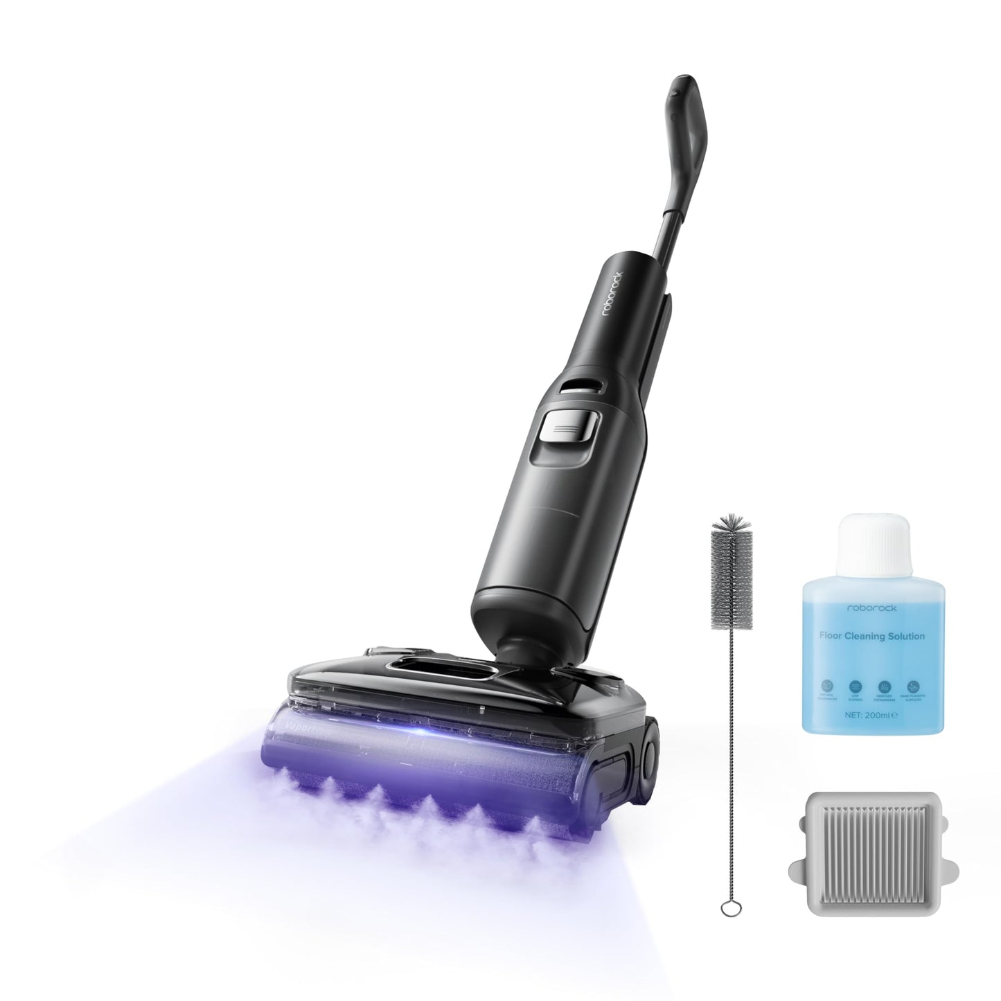 roborock F25 Ultra Steam Wet Dry Vacuum Cleaner, 356°F Steam Mop & 187°F Hot Water Cordless Vacuum Mop All in One, Floor Washer with Blue Light, 194°F Self-Cleaning, 180° Lay-Flat, AI Assitant Wheels