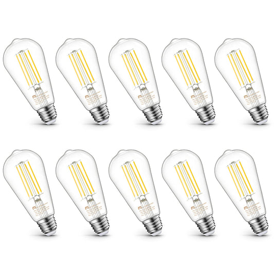 MASTERY MART ST21 Dimmable LED Vintage Edison Bulb 100W Equivalent 5000K Daylight White 10 Pack E26 Base 1100LM