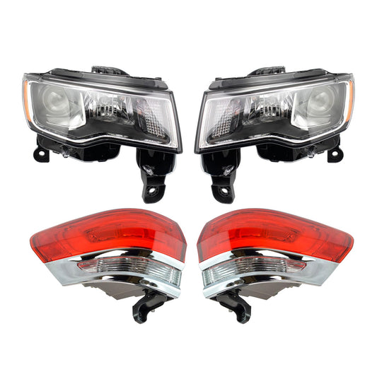 Trq Lighting Kit Ch2502297 Ch2503297 Ch2804106 Ch2805106 Compatible With 2017-2022 Jeep Grand Cherokee 2022 Grand Cherokee Wk