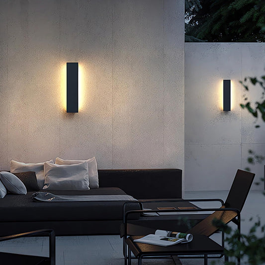 Pedforn 24In Modern Outdoor Wall Light  Ip65 Waterproof Outdoor Wall Sconce  3000K-6000K Dimmable Led Black Garage Lights  Exterior Wall Lighting  Anti-Rust Linear Long Outdoor Light