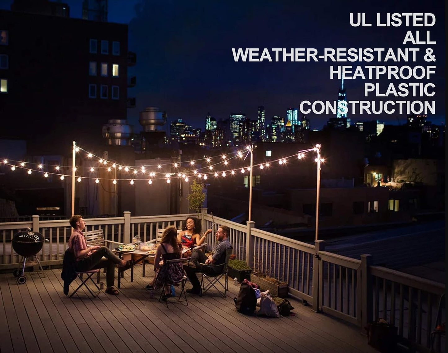Lampat String Lights  Led 100 Light Bulbs  100Ft G40 Globe String Lights With Bulbs-Ul Listd For Indoor/Outdoor Commercial Decor