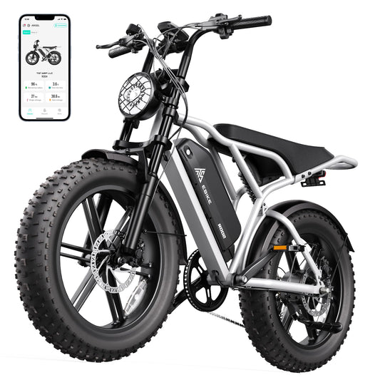 TST Electric Bike for Adults 1500W Peak 20" Fat Tire All-Terrain E-Bike 60 Miles 28 MPH Electric Dirt Bike - 48V 15 AH Battery Tested to UL 2849 Powered Electric Bicycle
