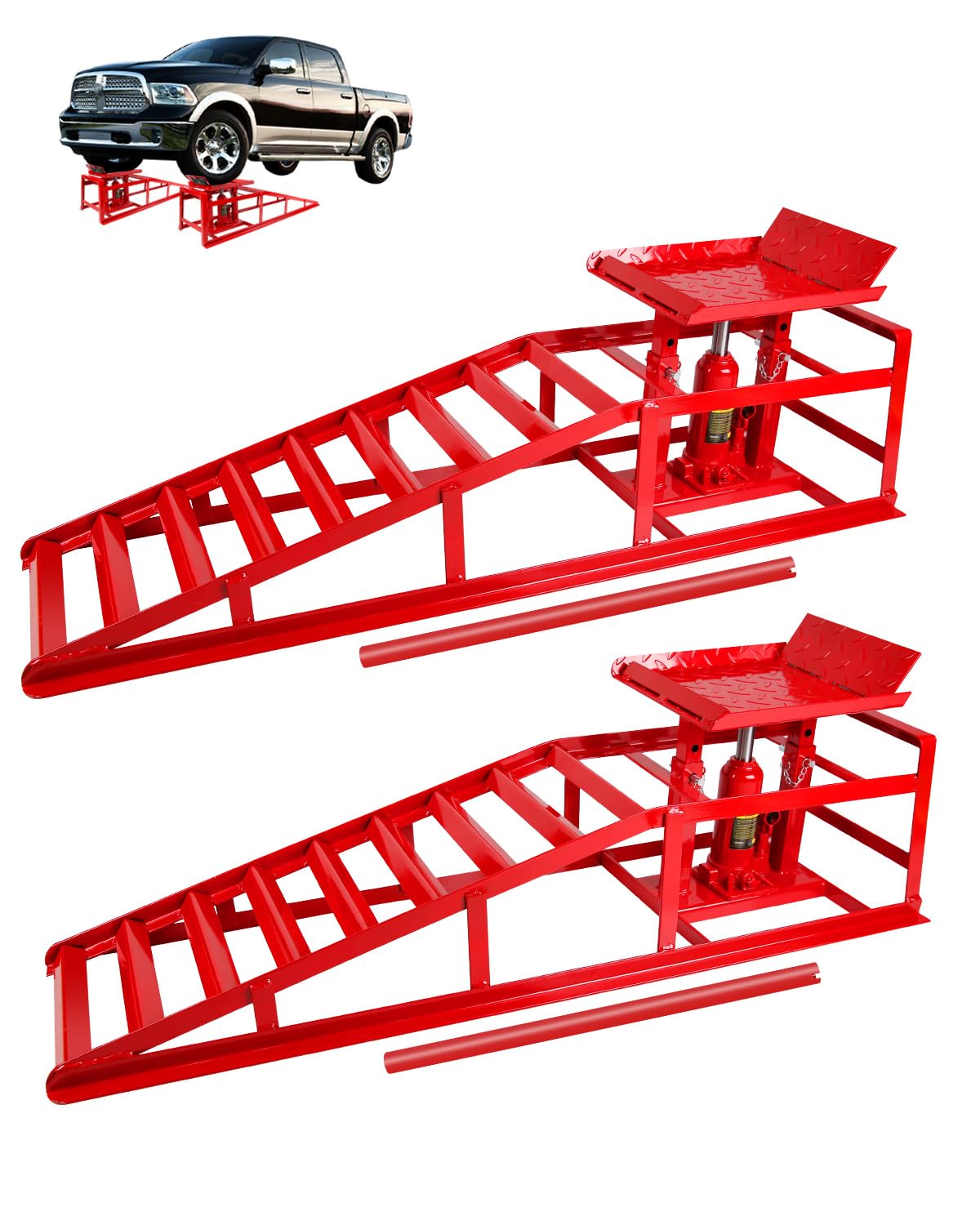 Hydraulic Car Ramps 5T Capacity - Adjustable 9.3-14 Inch Height