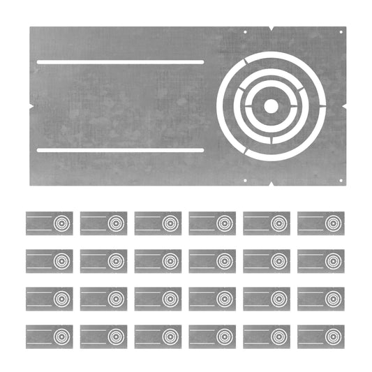 ASD 18 Inch New Construction Mounting Plate with Asymmetric Round Hole - 3/4/6 Inch Flat Steel Rough in Wafer Light Bracket, Sha