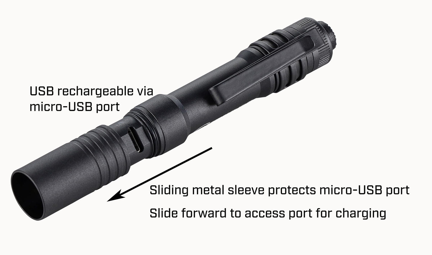 Streamlight MicroStream Flashlight, 250-Lumen, USB Rechargeable, Aluminum, Blue, Model 66603