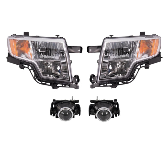 Trq Lighting Kit Fo2502228 Fo2502328 Fo2503228 Fo2590110 Compatible With 2007-2010 Ford Edge