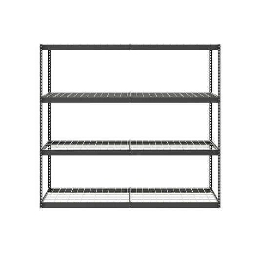 SafeRacks Garage Shelving - Storage Rack That Holds 500 Pounds Per Shelf - All Steel Shelves for Storage - Easy to Assemble Shelving Storage, Garage Shelf, Hammertone (24" x 92" x 84")
