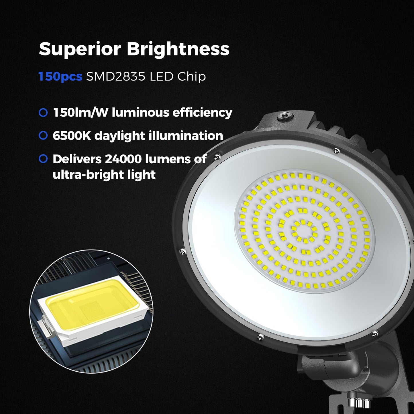 Aikvsxer Led Barn Lights 160W 24000Lm Yard Area Light Dusk To Dawn Outdoor Lighting 6500K Security Flood Light Ip66 Waterproof For Garden Garages Street Warehouse Farmhouse 4 Pack