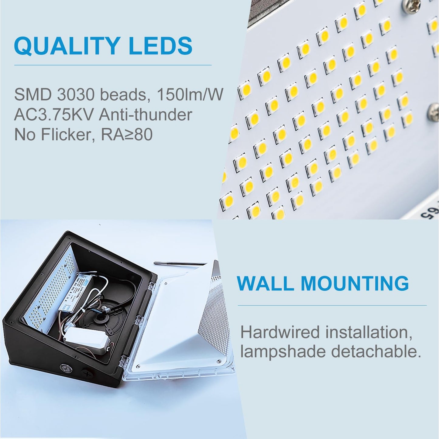 Lightdot 4Pack 250W Led Wall Pack Lights  100-277V Dusk To Dawn With Photocell | 37500Lm(150Lm/W) 5000K Ip65 Outdoor Exterior Lighting Fixture  Energy Saving|5-Yrs Warranty  Etl(Height:20-40Ft)