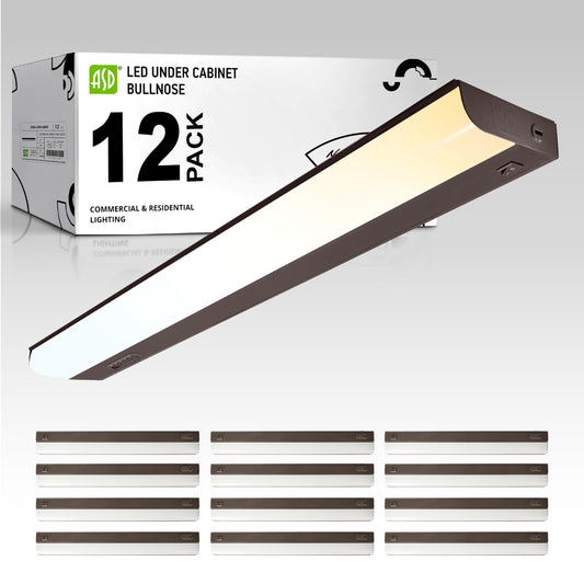 ASD 12 Pack 24 Inch LED Under Cabinet Lighting Hardwired, On/Off & Color Temp Switch, 12W 1051LM, 5CCT 2700K-5000K CRI90+, Dimma